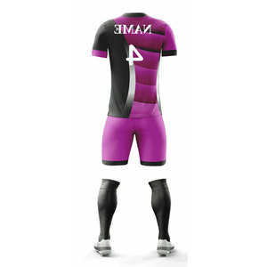 Tenue de football unisexe pour adultes ODM, maillot d'entraînement entièrement sublimé, kits d'uniformes de basketball et de football, vêtements de sport couleur unie - Product Image 5