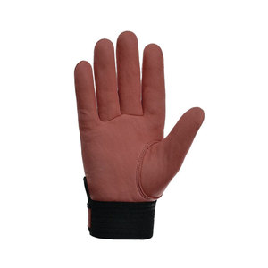 Leather Work <b>Gloves</b> Full Smooth Texture Anti Slip Elastic Wristband General Purpose Safety <b>Gloves</b> - Product Image 3