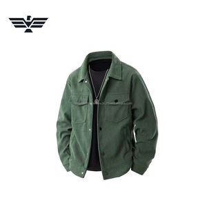 Chaqueta de Pana con Botones para Hombre, Estilo Casual, Invierno, Diseño Sólido, Transpirable, Personalizable, con Decoración - Product Image 3