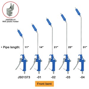 We Make Your Brand JS01373 1/4" PT Inlet Front Bent POM <b>Plastic</b> Air Blow Gun Custom Storage Holder Patented <b>Sliding</b> Turbo Air - Product Image 6