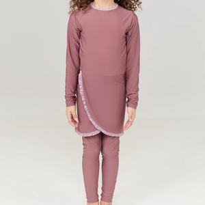 Traje de Baño Burkini Impermeable, Ecológico y de Secado Rápido para Mujeres Musulmanas, Ropa de Baño Islámica con Corte Alto en la Parte Inferior, Burkini Islámico con Cierre Frontal - Product Image 5