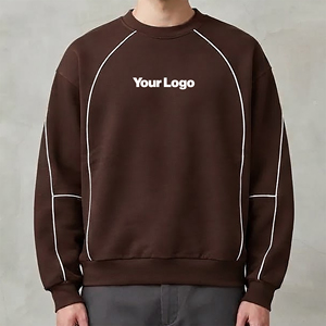 เสื้อสเวตเชิ้ตโอเวอร์ไซส์ผ้าฝ้ายฟลีซ 100% สำหรับฤดูหนาว สวมใส่สบาย ทรงไหล่ตก คอกลม ปักโลโก้แบบแอพพลิเคตามสั่ง เป็นมิตรต่อสิ่งแวดล้อม - Product Image 6