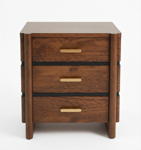 โต๊ะข้างเตียงไม้มะม่วงแท้ 3 ลิ้นชัก ดีไซน์ทันสมัย เป็นมิตรกับสิ่งแวดล้อม พับเก็บได้ ใช้เป็นเฟอร์นิเจอร์ห้องนอนสำหรับใช้ในบ้าน - Product Image 1