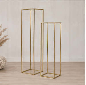 Ensemble de supports à fleurs en métal doré, style simple et luxueux, design géométrique moderne, pour mariage et décoration intérieure - Product Image 3