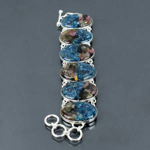 Copper Watermelon Tourmaline <b>Bracelet</b> Handmade 925 Sterling Silver <b>Adjustable</b> Unique Boho Jewelry Accessory - Product Image 5