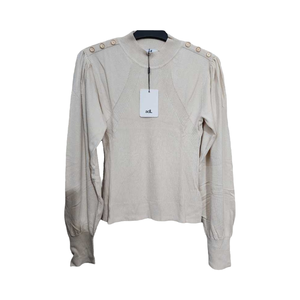 Señoras de moda sólido Jacquard soldadura Batton suéter de invierno de las mujeres de punto de primavera suéter - Product Image 4