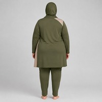 Ensemble Burkini Modeste au Design Moderne pour la Plage – Structure Flexible, Extensible, Coupe Classique, Respirant, Séchage Rapide