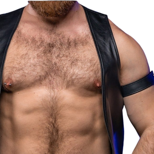 Brazalete de Cuero Estrecho para Hombre, Cuero Genuino de Primera Calidad, Ajustable, Perfil Delgado, para Uso en Clubes - Product Image 5