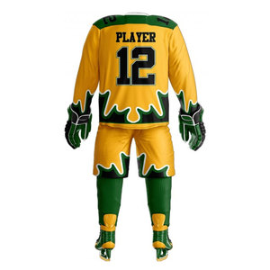 All Sizes Customized Breathable Printed 7V7 <b>Ice</b> Hockey Uniform Customized Color Logo 100% Polyester Quick Dry Latest Design - Product Image 2
