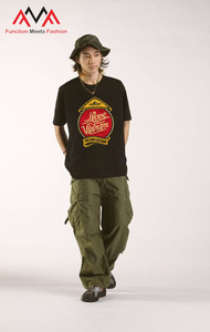 T-shirt décontracté pour homme FMF à manches courtes et col rond, 210g, 95% coton, imprimé sur le devant (impression graphique), écologique, respirant - Product Image 3