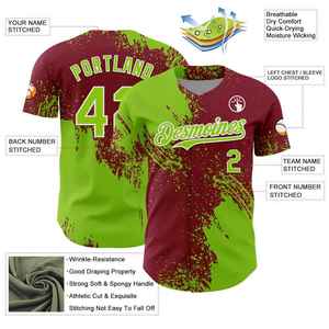 Maillot de baseball personnalisé pour homme, sublimation et impression sérigraphiée, anti-humidité, manches courtes, coupe classique, vêtements d'équipe pour adulte - Product Image 3