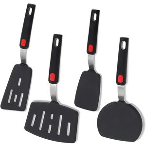 Wiztoynia Set di 4 spatole in silicone, resistenti al calore fino a 600 gradi F, antiaderenti, senza BPA, utensili da cucina in gomma - Product Image 1