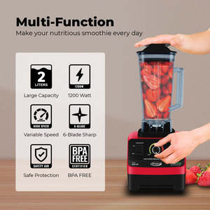 Blender Gmax haute vitesse 2.0L 800W en cuivre pur avec broyeur à sec et prise britannique - Product Image 6