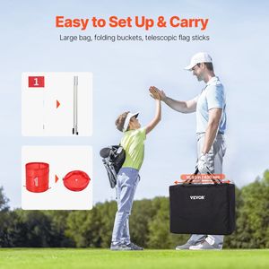 Secchio portatile esterno 3 fori gioco di Golf per i bambini e gli adulti per il cortile sport di intrattenimento - Product Image 5
