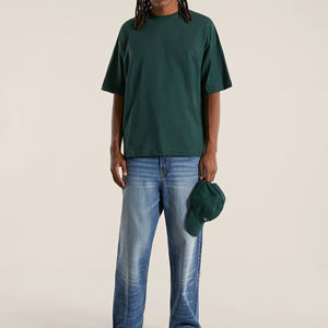 Camiseta Moderna de Punto Holgada con Logo Frontal, Suave y Transpirable, 100% Algodón, Corte Relajado, Ecológica, Impresión Personalizada - Product Image 5