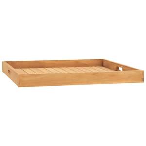 Plateau de service en teck massif 27,6"x27,6"-Durable et élégant - Product Image 3