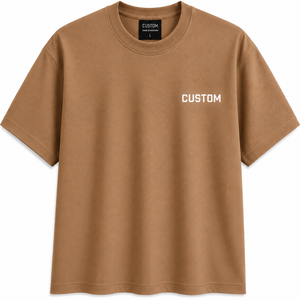 Fabricant de t-shirts en coton pour hommes OEM ODM, logo personnalisé, t-shirt uni à col rond, vente en gros, fournisseur de vêtements à marque privée, prix d'usine - Product Image 1