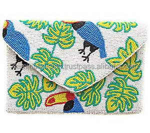 Bolsos de noche de fiesta de estilo 2024 para mujer, monedero con cuentas de satén a la moda para mujer, Cartera de camello en Oasis, monedero con cuentas coloridas - Product Image 6