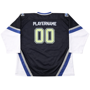 Camiseta de Hockey sobre Hielo Sublimada Personalizada en Blanco, Verde Azulado y Morado, Uniforme de Hockey Profesional con Nombre del Equipo, Camiseta Deportiva Transpirable para Hombre - Product Image 2