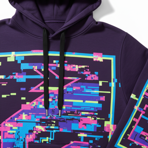 High Quality 100 % Cotton Custom With Neon Pixel PrintDesign High Quality Basics <b>Pullover</b> <b>Men</b> Hoodies Heavy Weight Top Selling - Product Image 3