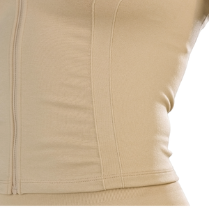 Veste zippée sans couture pour femme, manches longues, coupe extensible, idéale pour le yoga, la gym, l'entraînement, le sport et les loisirs, top sculptant le corps - Product Image 6
