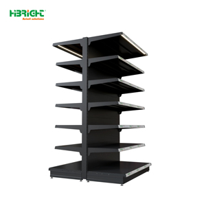 Metal Supermarket <b>Shelf</b> Perforated Retail Display <b>Rack</b> Gondola Shelving with Basket Holders for Store Merchandising - Product Image 5