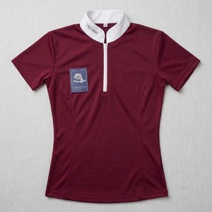เสื้อขี่ม้าผู้หญิงสีแดง Primo Equine ทรงปกติ ผลิตจากโพลีเอสเตอร์ ระบายความชื้นได้ดี ปิดด้วยซิป สีพื้น แขนสั้น - Product Image 2