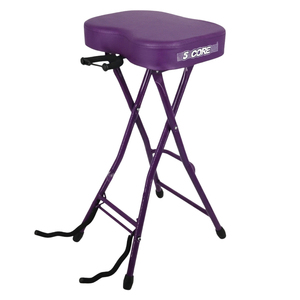 Tabouret de Guitare 5Core, Chaise Rembourrée Pliable de 3,15 po, Siège Musical Robuste avec Repose-Pieds Intégré, Support de Guitare - Product Image 2