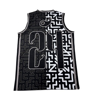Maillot de basket-ball personnalisé en mesh sans manches, séchage rapide, respirant, impression par sublimation, pour entraînement sur le terrain - Product Image 2