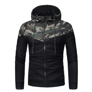 ชุดวอร์มเทรนดี้สุดเท่ สีเทาลายพราง พิมพ์ลาย สำหรับผู้ชาย ผ้าฝ้ายหนานุ่ม ระบายอากาศได้ดี กันลม พร้อมฮู้ดดี้และกางเกงจ็อกเกอร์ - Product Image 5