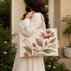 Floral Laminated PP Woven Large Reusable Tear Resistant <b>Tote</b> Bag for Supermarket Retail Advertising and Gift Packaging - Product Image 3