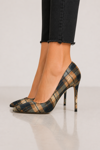 Chaussures à talons hauts de luxe pour femmes, style escocais à carreaux, de haute qualité, pour mariage, OEM - Product Image 2
