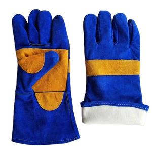 ผู้ผลิตขายส่งถุงมือหนังแพะสีขาวนุ่มสำหรับผู้ชาย ถุงมือหนังวัวแท้สำหรับงานเชื่อมอาร์กอนเพื่อความปลอดภัย - Product Image 1