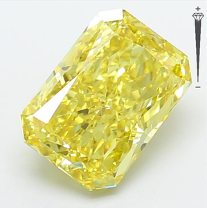 Diamant de laboratoire CVD LG 792666565 ROYAL GEMS, certifié IGI, 4,01 carats, taille Radiant, couleur Jaune Intense Fantaisie, clarté VVS2, pour bijoux - Product Image 4