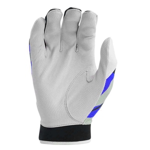 WARPRO INDUSTRY Black Batting Gloves Ambidextrous Padded Knit Fabric <b>Hook</b> Loop Closure Unisex Adult Size L Breathable Training - Product Image 2