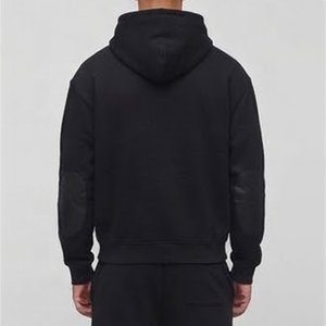 New Sales Custom Men's <b>Black</b> Zip-Up <b>Hoodie</b> With Raised Rubber Skeleton Print Streetwear Style Regular Fit FRENCH TERRY Fabric - Product Image 2