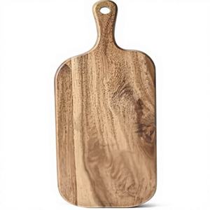 Planches à découper rectangulaires pour la cuisine, viande, fromage, pain, légumes, fruits, planche à découper en bois d'acacia avec poignée - Product Image 1
