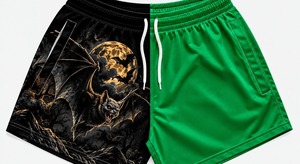 Shorts de plage décontractés pour hommes, 100% polyester, tissu en toile, fermeture à cordon, anti-UV, respirant, écologique, séchage rapide - Product Image 2