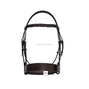 Casque de bride de cheval en cuir de haute qualité Design tressé haut de gamme avec coupe pour les chasseurs - Product Image 1