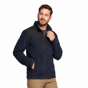 Wholesale Men's Polar Fleece Training Jacket Stand Collar Full Zipper Fleece Jackets Men Winter Wear Breathable Fleece <b>Zip</b>-<b>up</b> - Product Image 1