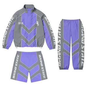 Ensemble survêtement coupe-vent en nylon personnalisé pour homme, veste et pantalon, logo imprimé, vêtements de sport, jogging, OEM, marque privée - Product Image 5