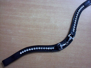 Bandes de front en cuir cristal avec peu de fantaisie fait à la main nouveau design personnalisé bande de front de cheval en cuir noir ou marron havane toutes les tailles - Product Image 2