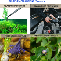 Kit d'outils d'aquascaping en acier inoxydable antirouille, ciseaux pour la taille des plantes d'aquarium, grattoir, pinces, kit d'outils pour aquarium