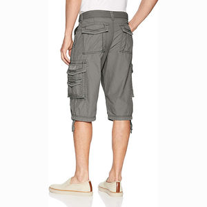 Shorts en jean cargo décontractés pour homme, taille mi-haute, coupe ample, en pur coton, délavés, respirants et écologiques, pour l'été - Product Image 2