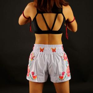 <b>Men</b> <b>Shorts</b> Muay Thai Satin Elastic Waist Training Gym Kickboxing Lightweight Colorful Printed top <b>men</b> muay thai martial - Product Image 6