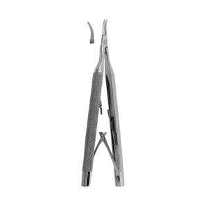 ที่จับเข็มขนาดเล็กแบบแมนนวล 12 ซม. คาสโตรวีโฮ ปลายทังสเตนคาร์ไบด์ ผลิตจากเหล็กกล้าไร้สนิมเยอรมัน ชุดเครื่องมือผ่าตัดตาความแม่นยำสูง - Product Image 2