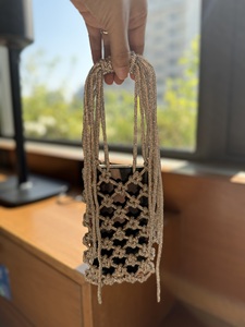 Bolso Bandolera de Macramé Hecho a Mano, Bolsa para Teléfono de Cuerda de Algodón, Ligero y Elegante para Viajes y Uso Diario para Mujeres - Product Image 1