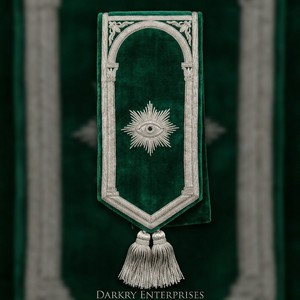 Title: Custom Bullion <b>Wire</b> Hand Embroidery Masonic Regalia Sash Hand <b>Crafted</b> Velvet Fabric Master Mason Sash Emblem with Tassels - Product Image 5