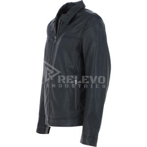 Veste en cuir pour homme sur mesure OEM/ODM, fabricant de manteaux de motard en cuir véritable, vêtements d'extérieur de haute qualité - Product Image 2