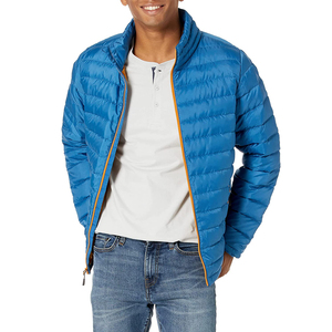 Chaqueta Acolchada Ligera para Hombre, 100% Poliéster, Cuello Alto, Estilo Urbano Invernal, Totalmente Personalizable - Product Image 1